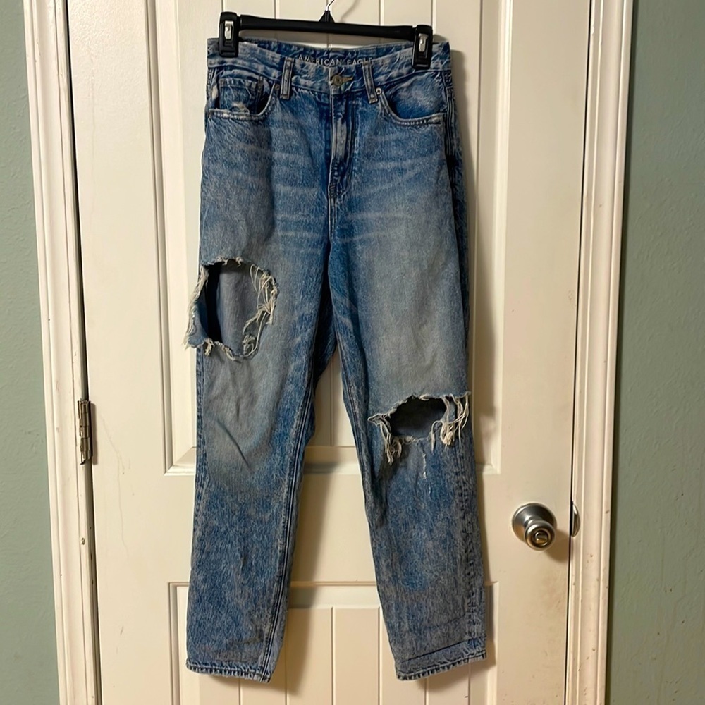 American eagle curvy mom high rise jeans , size 2